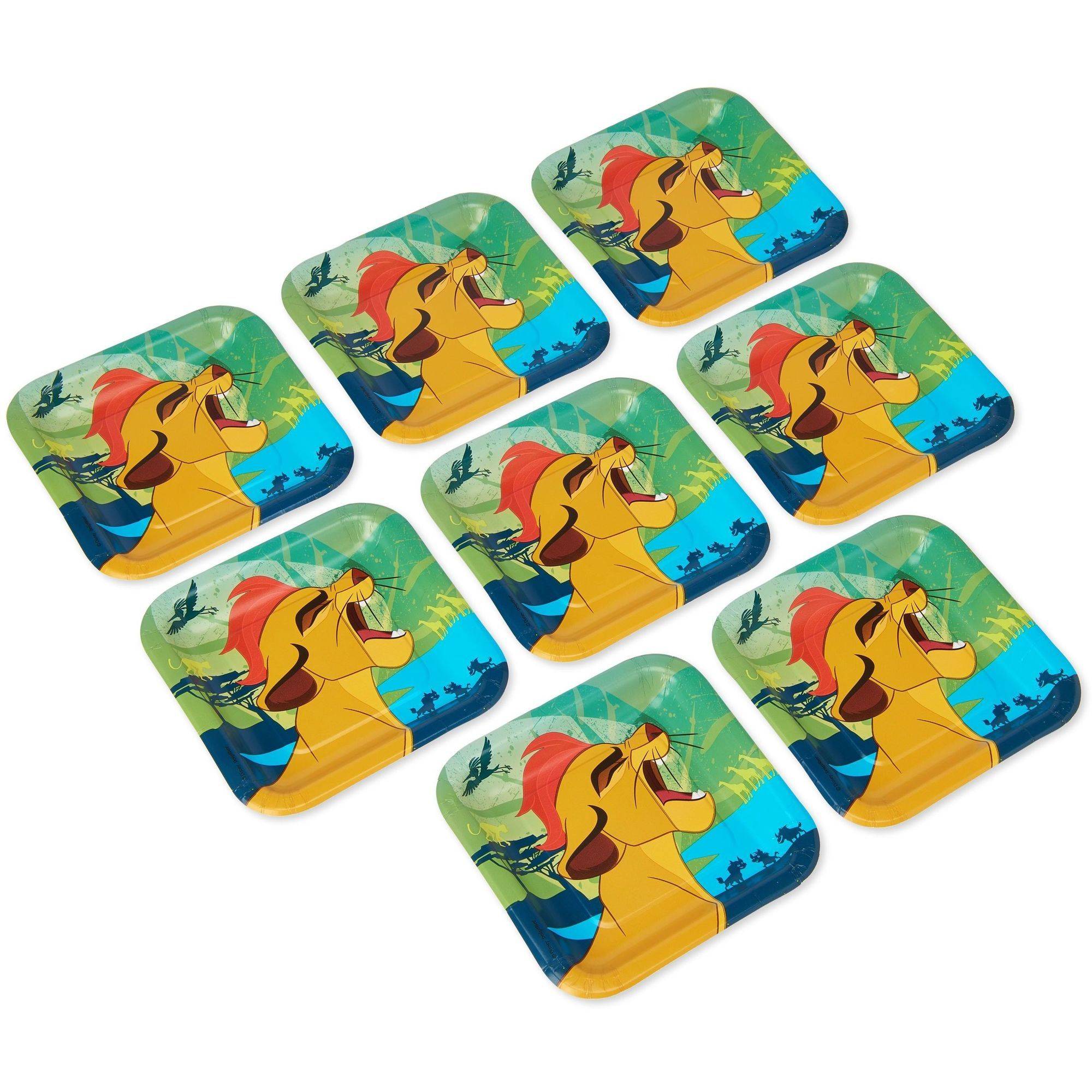 7" Lion Guard Square Paper Party Plate, 8ct