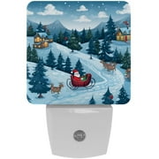 Christmas sled LED Square Night Lights - Stylish and Energy-Efficient Room Illuminators for Soothing Ambiance - 200 Characters