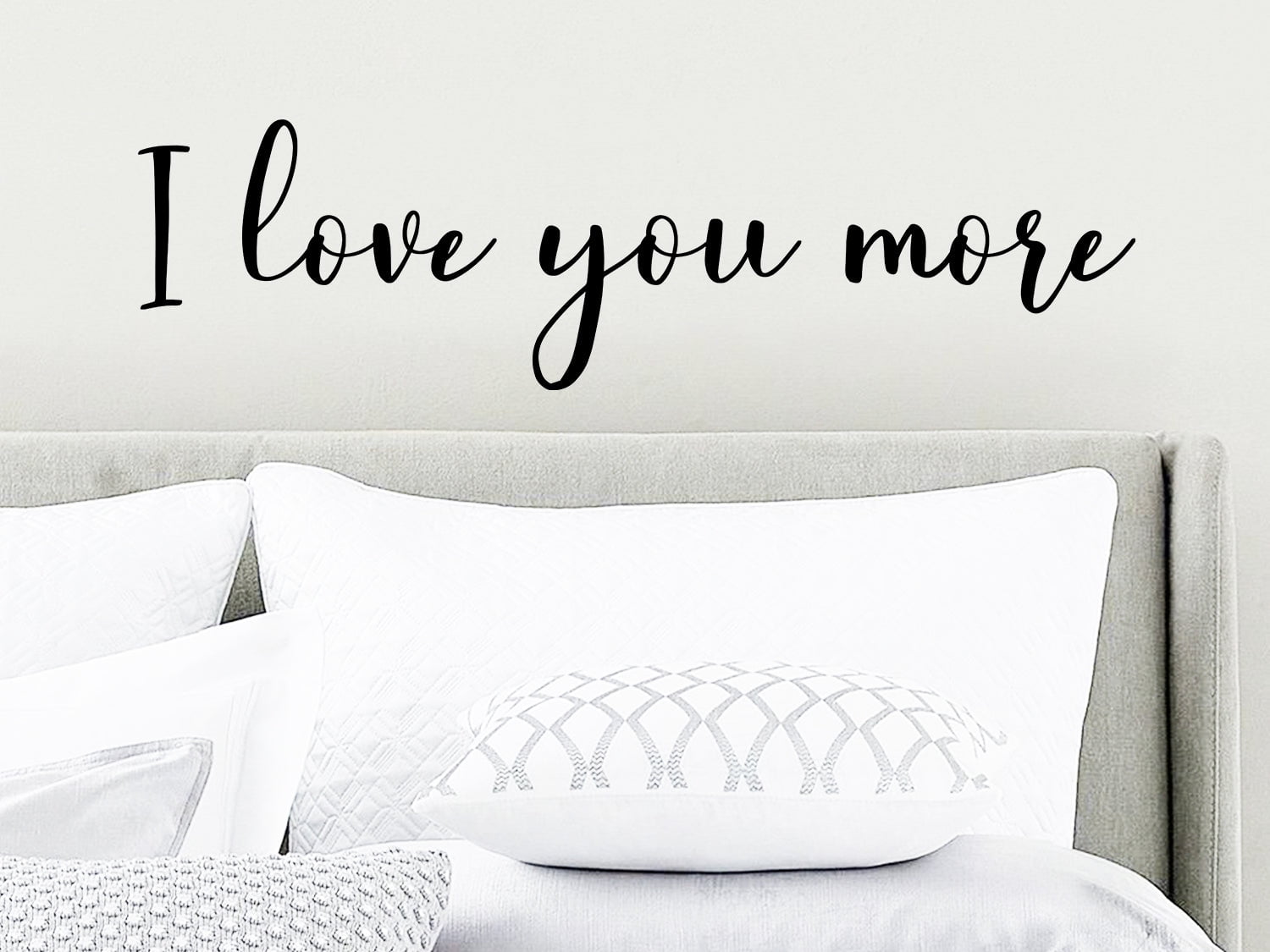 I Love You More Cursive | Bedroom Wall Decal - Walmart.com