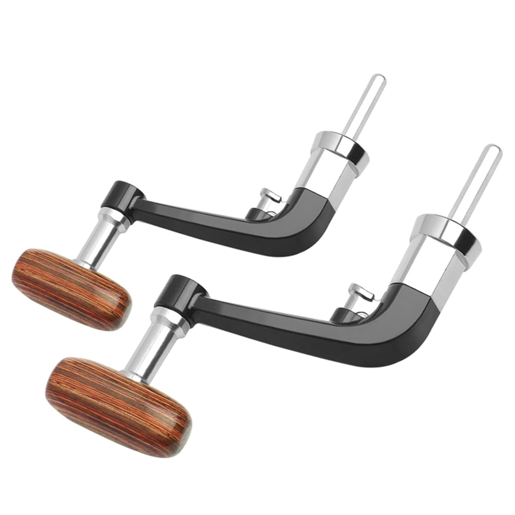 SPRING PARK Metal Spinning Fishing Reel Handle Machined Folding Rocking Arm for 1000-6000 Wheel Wooden Knob Fishing Tackle Accessories