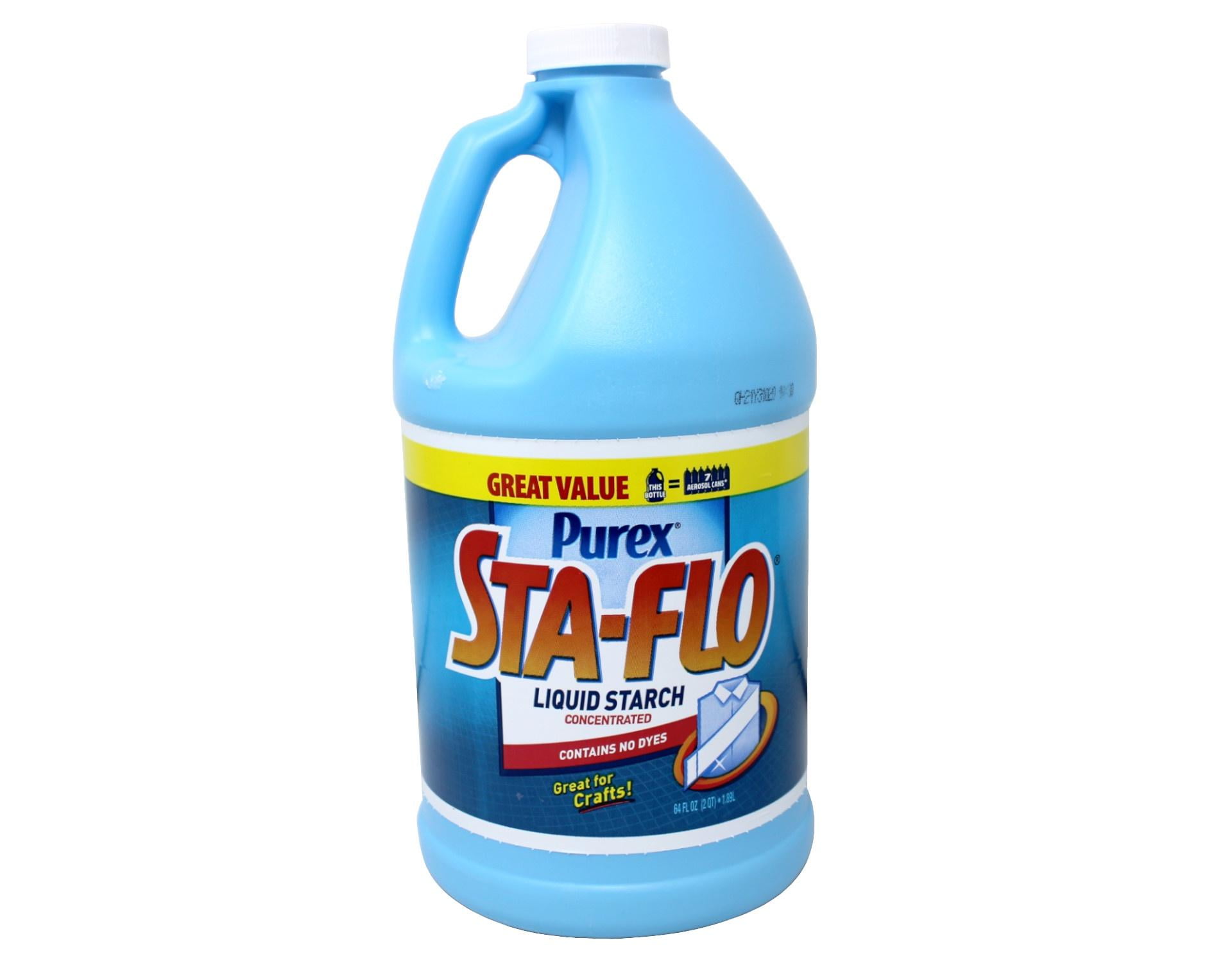 3 Pack - Purex Sta-Flo Liquid Starch, Concentrated, Great for Crafts 64 Fl Oz