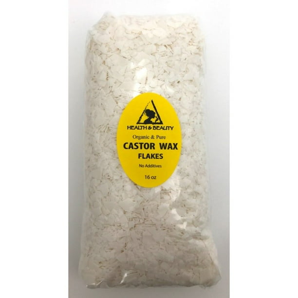 CASTOR WAX FLAKES ORGANIC VEGAN PASTILLES BEADS PREMIUM NATURAL PURE 16