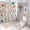 Color-3yushi, variant on Colorful Dotted Circle Burst Art 4 Piece Shower Curtain Sets, with Non-Slip Rugs, Toilet Lid Cover And Bath Mat, for Bathroom Decor Set