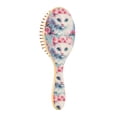 thumbnail image 3 of YAZAOO Soft Hair Brush Hair Comb Detangler Cat with Floral Crown Painting Smoothing Hair Care Beauty Gift, 3 of 7