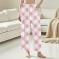 thumbnail image 4 of Pincandy Womens Plaid Fluffy Pajama Pants Fuzzy Fleece Cozy Lounge Pants with Pockets Winter Warm Pj Bottoms, 4 of 5