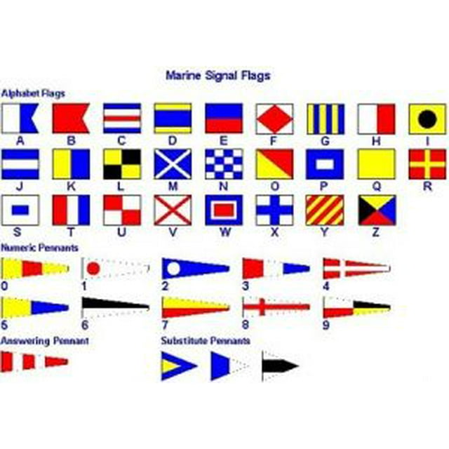 Y H M D-International Maritime Signal Code Flag 4 x 6 Feet Exlan ...