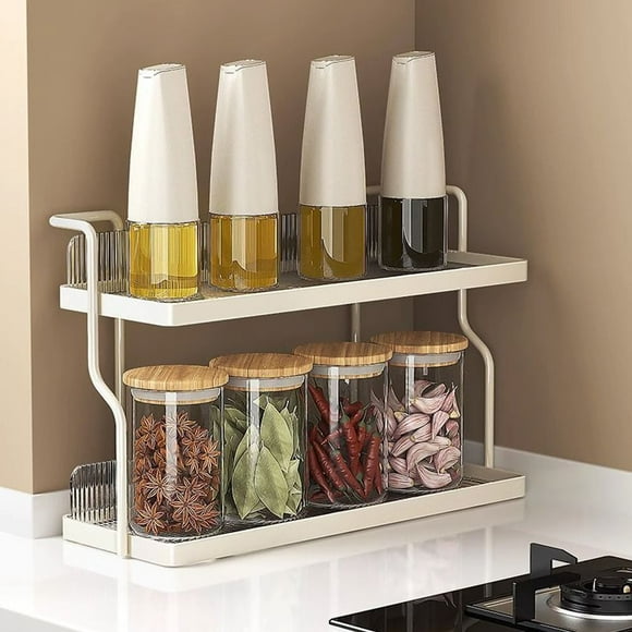 Countertop Shelf Organizer, Carbon Steel Kitchen Counter Shelf for Bedroom