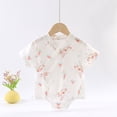 thumbnail image 2 of JUMEYU Baby Girls Clothes Newborn Infant Baby Girls Clothes Summer Short Sleeve Rompers Bodysuit Cute Outfit One Piece Clothing 0 3 6 9 12 18 24 Months (Light Pink,3-6 Months), 2 of 4