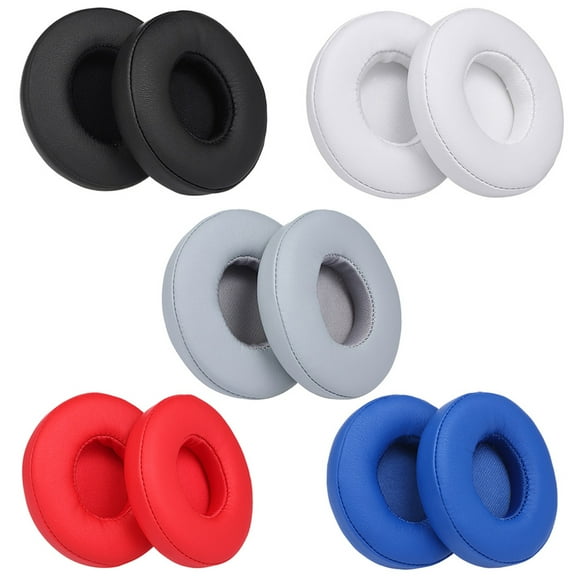 Owsoo 2Pcs Replacement Earpads Ear Pad Cushion for Solo 2 / 3 On Ear Wireless Headphones Red
