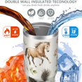 thumbnail image 4 of 1pc Horse 30oz Tumbler with Straw & Handle - Insulated Stainless Steel Cup | Holiday Gift for Man Women (Christmas, Valentine's, Birthday), 4 of 7