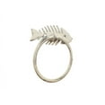 thumbnail image 2 of Handcrafted Model Ships  Whitewashed Cast Iron Fish Bone Towel Holder - 5.5 in., 2 of 2