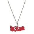 thumbnail image 1 of kurtrusly Stylish And Fashionable Turkey Map Pendant Necklace With Unique Premium Steel Unique Turkey Map Silver, 1 of 6