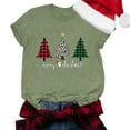 thumbnail image 5 of larppty Christmas Tree Shirt for Women Merry Christmas Printed T-Shirts Short Sleeve Holiday Tee Xmas Gift Tops (Light Green, XL), 5 of 8