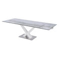 Whiteline Modern Living White Celeste Contemporary High Gloss Lacquer Dining Table