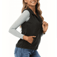 thumbnail image 3 of Women's Fleece Gilet Polar Soft Sleeveless Classic Fit Bodywarmer Vest with Zip up, 3 of 4
