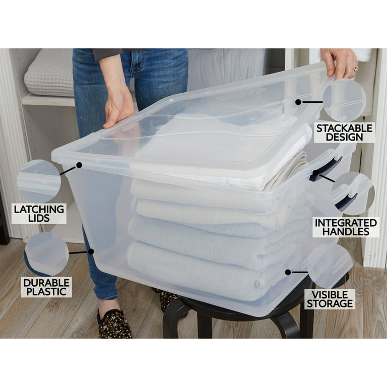 Rubbermaid Cleverstore Clear Latching Tote
