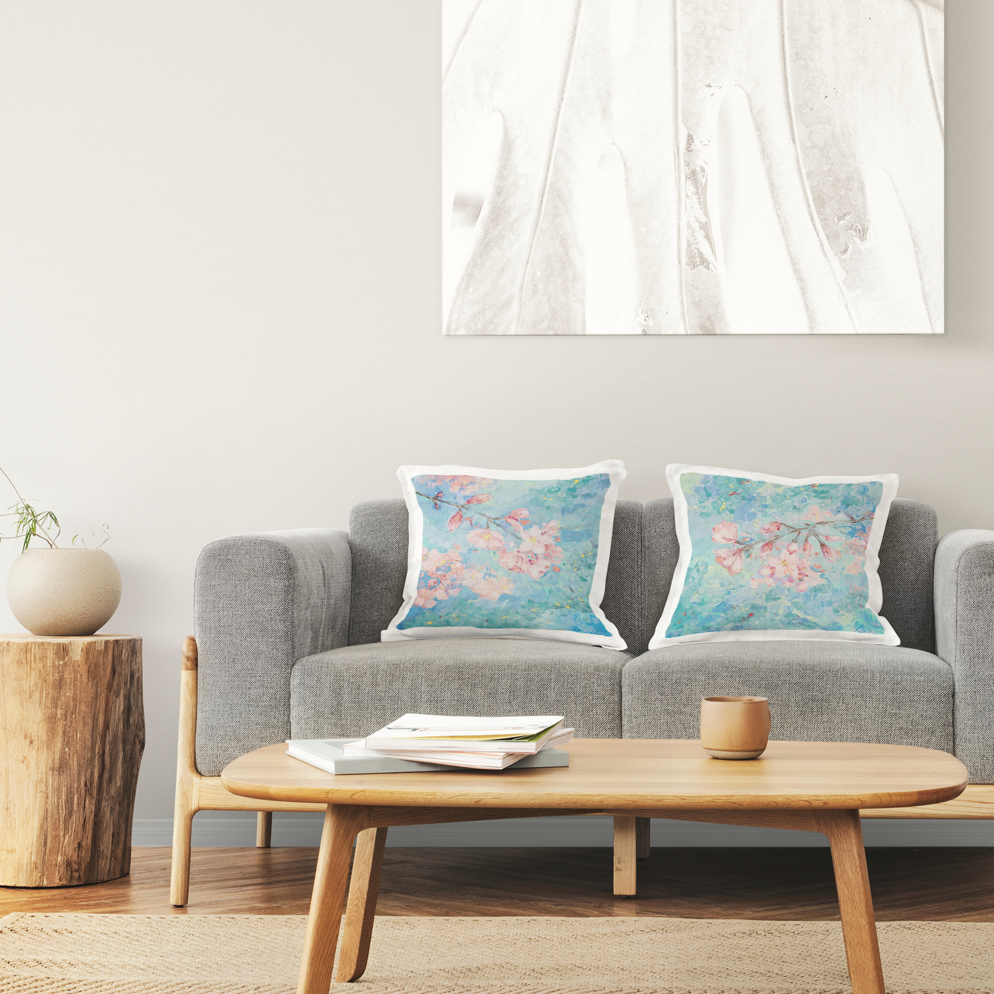 Stupell Industries Cherry Blossom Sprigs Decorative Printed Throw Pillow Design by Ann Marie Coolick.