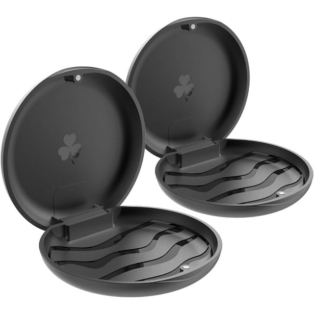 ZIZNBA 2 Pack Étuis de Retenue, Étui Orthodontique Solide (Noir)