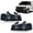 Smoky Lens Black Housing Clear Reflector, variant on PIT66 Headlights Pair w/Bulbs Fit for Chevy Express 1500/GMC Savana 1500 2003-2014, Fit Chevy Express 2500 3500/GMC Savana 2500 3500 2003-2021 (Clear Lens Chrome Housing)