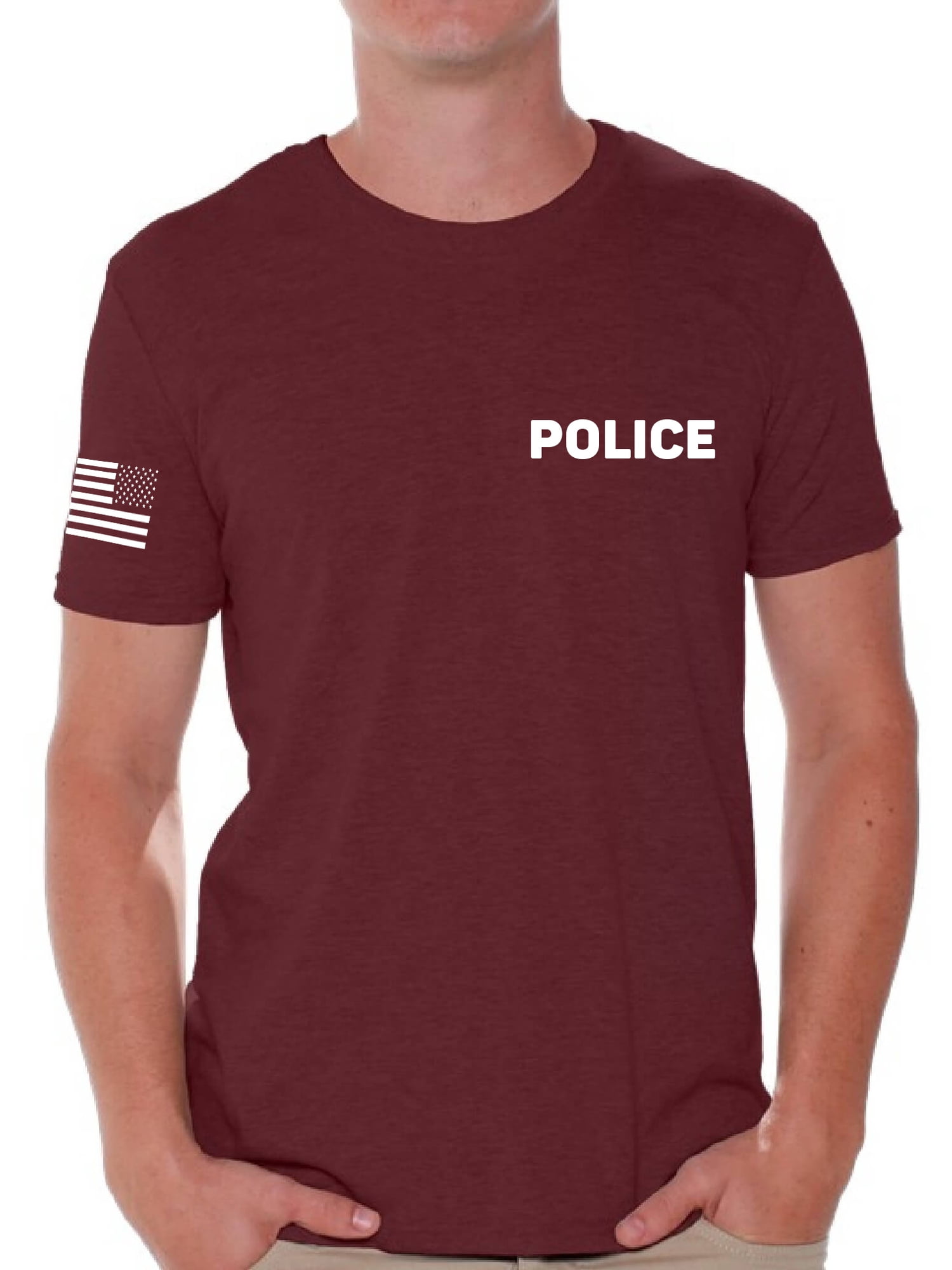 Shirt American Flag Sleeve Police Shirt 