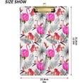 thumbnail image 2 of FMSHPON FlamingoTropical Leaves Clipboard Hardboard Wood Nursing Clip Board and Pull for Standard A4 Letter 13x9 inches, 2 of 7