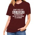 thumbnail image 2 of Women's Summer T Shirts Letter Print Crew Neck Short Sleeve Graphic Basic Tee Casual Loose Fit Going out Tops (3XL, Wine), 2 of 5