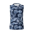 thumbnail image 6 of Lsque Tropical Leaves Print Men's Cotton Blend Sleeveless Muscle Shirts (S-3XL)- Moisture Wicking, Odor Protection, UPF 30+,Medium, 6 of 8