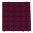 thumbnail image 2 of Ambesonne Damask Shower Curtain, Medieval Rococo Swirls Art, 69"Wx84"L, Maroon Dark Magenta, 2 of 4