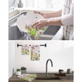 thumbnail image 5 of Easter Kitchen Dish Towels for Drying Dishes Set of 4, Rabbit Sheep Eggs Butterfly Flowers Pink Grid Waffle Weave Microfiber Hand Tea Bathroom Towels Quick Dry & Absorbent Towel 12x12, 5 of 7