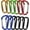 MULTI COLOR, variant on 3" Aluminum Carabiner Clips, 12PCS D Ring Shape Keychain Carabiners Hook Buckle