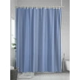 thumbnail image 5 of Shower Curtains for Bathroom-60"x72", Modern Minimalist Blue Stripe Art Waterproof Bath Curtain Grommet Shower Curtain Set with Hooks, Simple Color Line Texture Washable Bath Accessories, 5 of 6