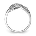 thumbnail image 2 of 925 Sterling Silver Rhodium Diamond Infinity Symbol Ring, 2 of 2