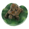 thumbnail image 4 of Estatua de tortuga flotante Sharpla Ornamento flotante de la tortuga del agua color marrón oscuro, 4 of 8