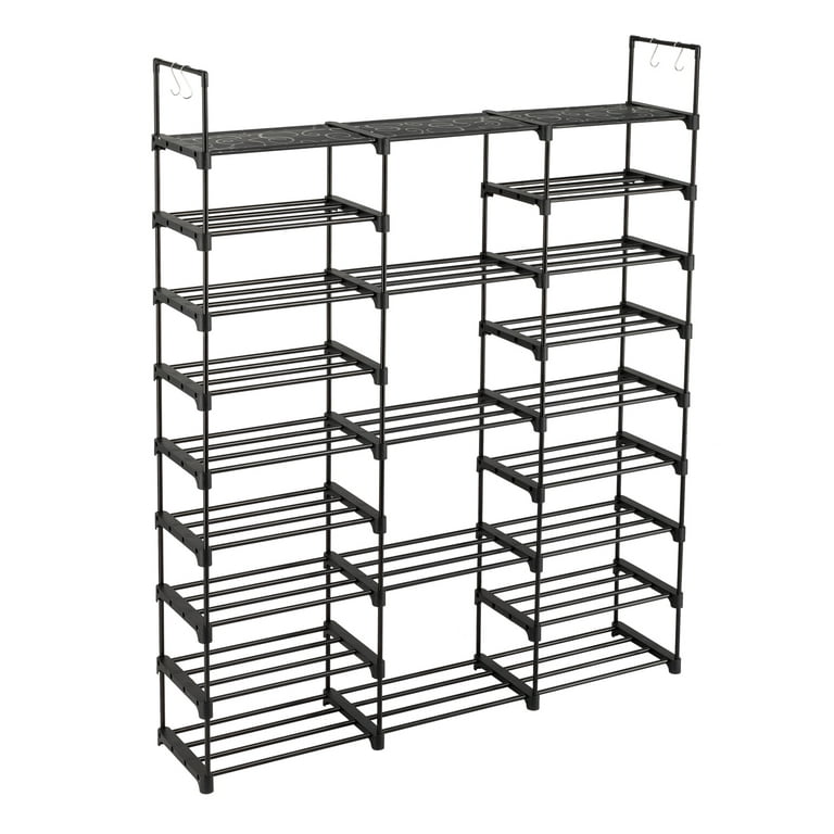 Large Shoe Rack Organizer Storage, 9 Tier Tall Shoes Rack for