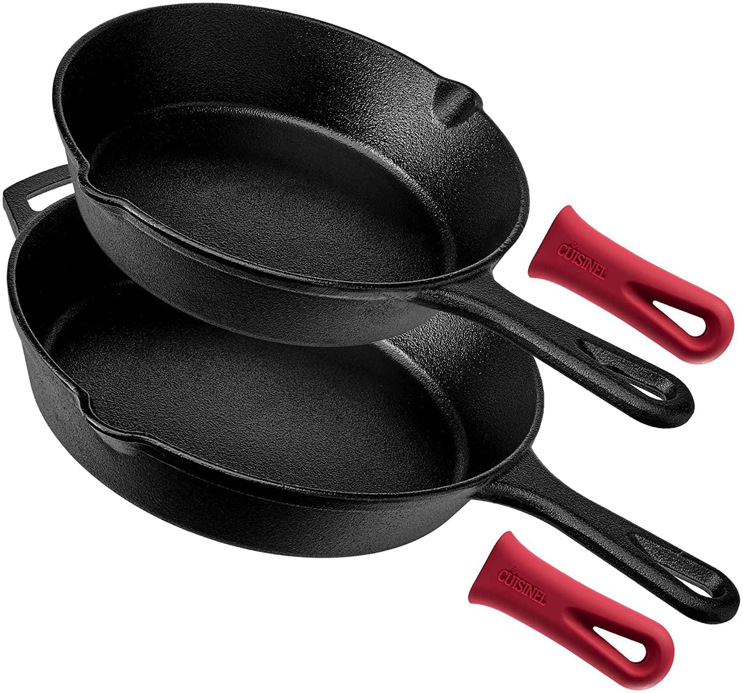 10/8/6 Inch Set Oven/Grill/Stovetop/Induction Pre-Seasoned Cast Iron Skillet 3-Piece Set 