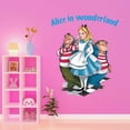 thumbnail image 4 of Cute Alice & Tweedles in wonderland Mad Hatter Cheshire Cat Alice in Wonderland Adventurous Creative Minimalist Cartoon Girls Boys Kid Room Design Nursery Fun Home Vinyl Decoration Size (10x12 inch), 4 of 4