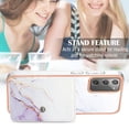thumbnail image 4 of TECH CIRCLE Stylish Case for Samsung Galaxy Note 20 Ultra (6.9") - Premium TPU/PU Leather Phone Case [Built-in Wallet Feature] Lightweight Cute Marble Durable Cover, White, 4 of 6