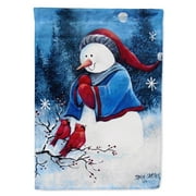 Carolines Treasures PJC1013GF Hello Winter Friends Snowman Flag Garden Size , Small, multicolor
