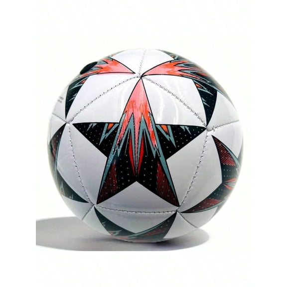 Size 2 Star Design Soccer Ball, White/Green, 1 Pack