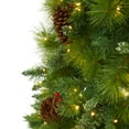 thumbnail image 3 of Nearly Natural 7ft. Montana Mixed Pine Artificial Christmas Tree with Pine Cones, Berries and 500 Clear LED Lights, 3 of 10