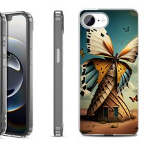 Shockproof Protective Phone Case for iPhone 16e, by OneToughShield - Butterfly Windmills