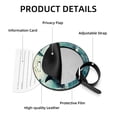 thumbnail image 4 of Whale 2pcs PU Leather Round Bag Tags Suitcase Handbag Tags with Privacy Cover and Name ID Tag for Travel Luggage, Handbags, Backpacks, School Bags, 4 of 6