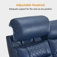 thumbnail image 2 of MCombo Power Loveseat Recliner Sofa with Adjustable Headrest, Electric Home Theater Seating with Hidden Armrest Storage, USB & Type-C Port, LED Light (Navy Blue), 2 of 10