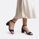 thumbnail image 5 of Sandalias de tacón bloque con punta abierta y ante azul marino para mujer DREAM PAIRS, 5 of 7