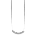 thumbnail image 2 of Diamond2Deal Collier Barre Courbée en Or Blanc 10K Diamant pour Femmes 18 Pouces, 2 of 5