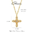 thumbnail image 2 of GDCOIN Gold Cross Necklace for Women 14K Gold Plated Dainty Simple Cubic Zircon Chain Square Cross Pendant Necklace Jewelry for Women Men, 2 of 9
