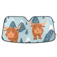 thumbnail image 2 of Highland Cow and Mountains Automotive Front Car Windshield Sun Shade Reflector Foldable for Front Fit for Cars Truck SUVs, 2 of 8