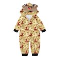 thumbnail image 3 of Odeerbi Christmas Onesie Pajamas for Family Holiday Sleep Jumpsuit Long Sleeve Family Christmas Pajamas Matching Sets Infant Printed Loungewear Jumpsuit Sleepwear Xmas PJs Set Yellow, 3 of 6