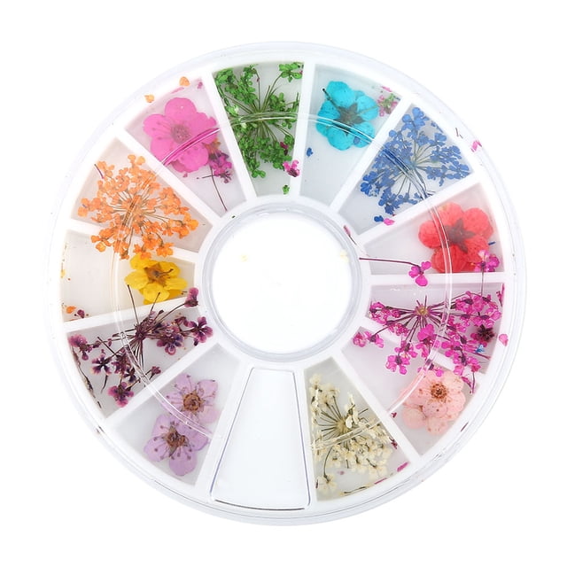 FLORES ROMÁNTICAS SECAS, FLORES DE UNadas, Aplique 3D Artificial Para Pegatinas de Decoración de Unas