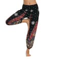 thumbnail image 2 of Previn Women's Boho Yoga Pants Indian Dance Pants Long Casual Soft Cinched Bottom Elastic Waisted Lightweight Bohemian Harem Genie Pants Style11 Small-X-Large, 2 of 4